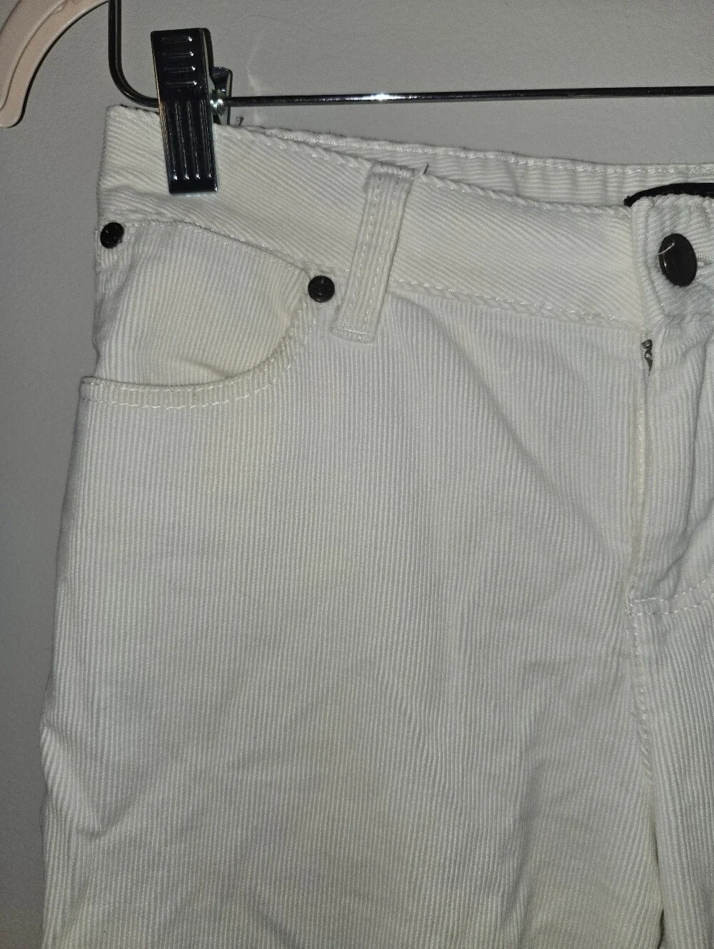 Talbots Petites Crisp White Corduroy Pants [Size 10P] Warm Cozy Straight Leg